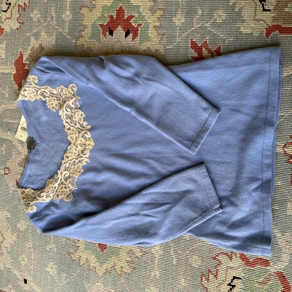 Ann Taylor cashmere sweater with lace at neck. Never worn with tags. - Picture 1 of 4